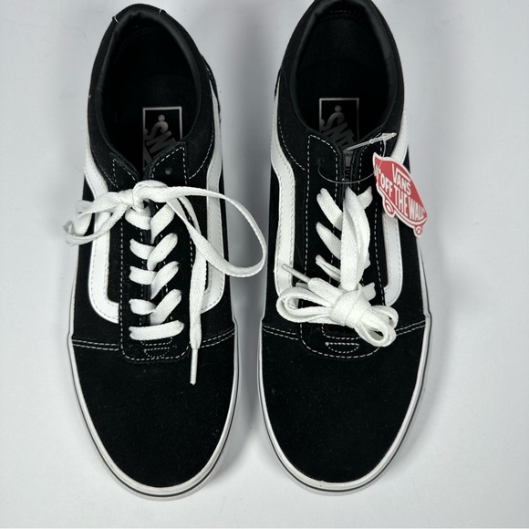 Vans Kids Black & White Old Skool Sneakers with Side Stripe - Picture 3 of 7